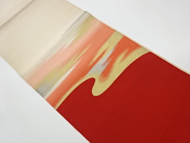 リサイクル　綴れ霞模様織出し名古屋帯